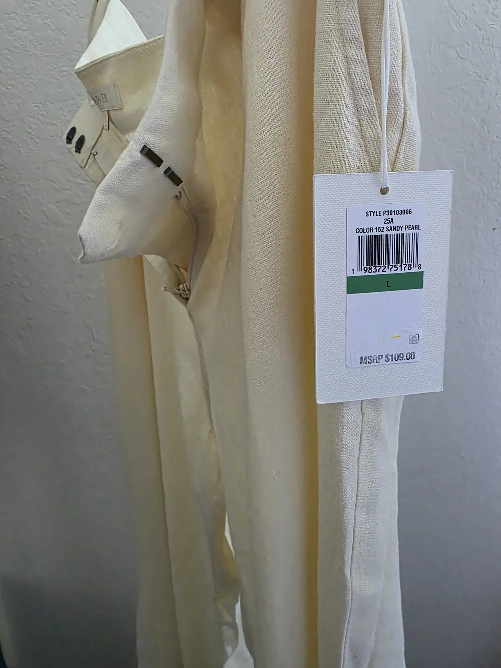 Parker Cream Wide-Leg Trousers Linen Pans Palazzo Classic